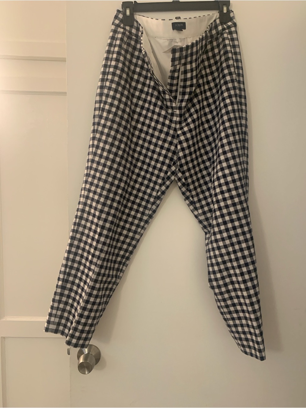 Checked women Pants - Navy & White Gingham